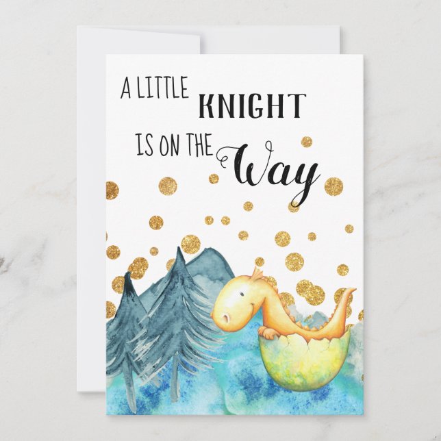 Convite *~* Dragão Verde Bonito Incêndio Chá (Frente)