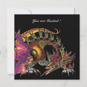 Convite DRAGO preto violeta