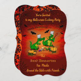 Convite Dragões - Feliz Halloween! Hoje eu cozinho
