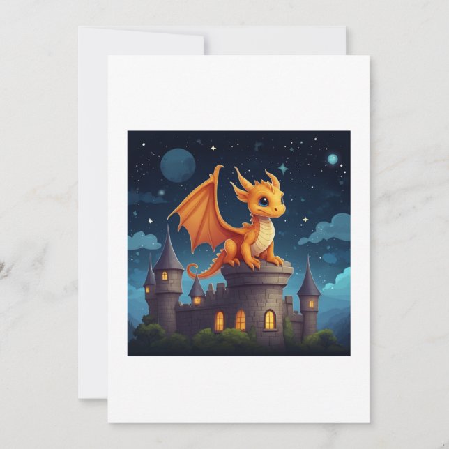Convite dragon illustration (Frente)