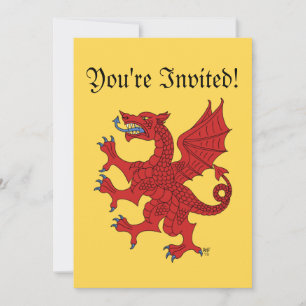 Convite Dragon Rampant Gules