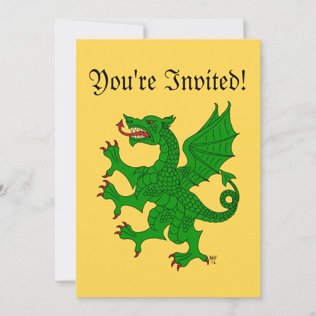 Convite Dragon Rampant Vert (Frente)