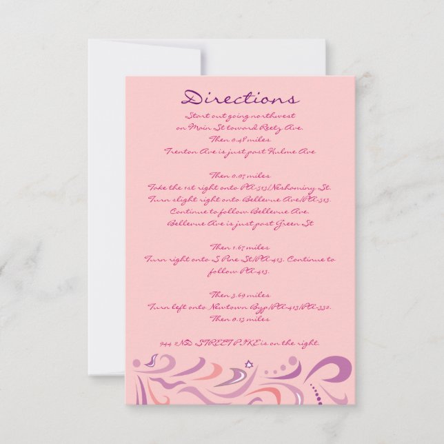 Convite DRAGONFLY Baby Naming Direction Card (Frente)