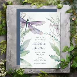 Convite Dragonfly bonito e Casamento Verde