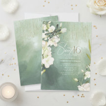 Dragonfly Floral Sweet 16 Sage Verde ID1310