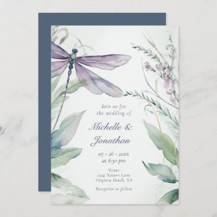 Convite Dragonfly   Greenery All in One Wedding