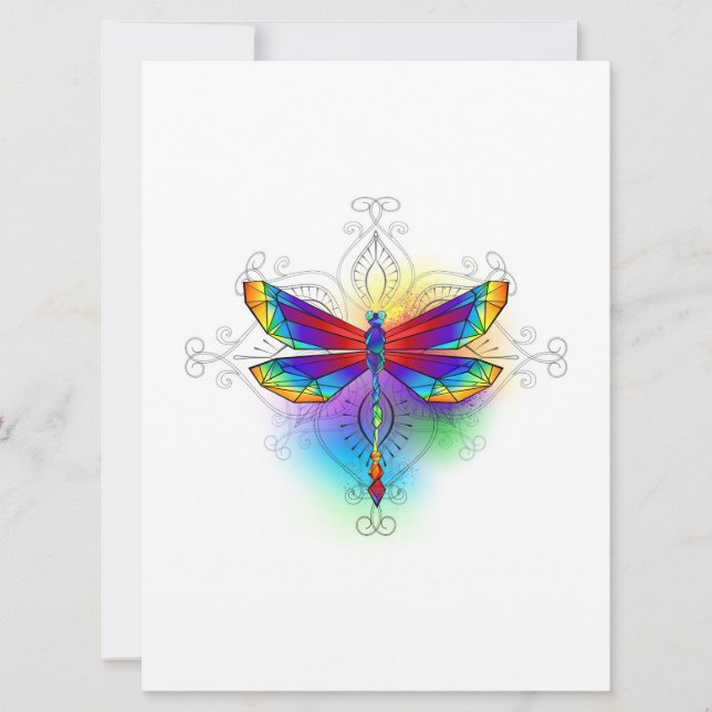 Convite Dragonfly Poligonal (Frente)