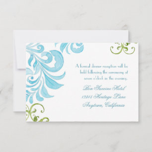 Convite Dragonfly Swirls Scroll Chic Modern Floral Invite