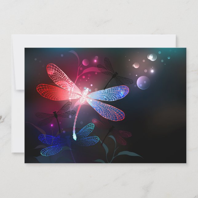 Convite Dragonfly vermelha (Frente)