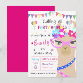 Convite Drama de moda lhama