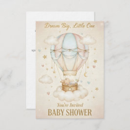 Convite Dream Big, Little One – Baby Shower 