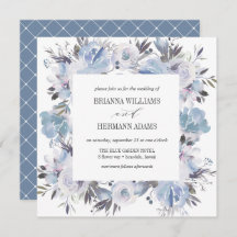 Dream Blue | Casamento de Diamante Floral de Prima
