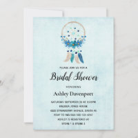 Dreamcatcher Azul com Flores e Penas Bridal