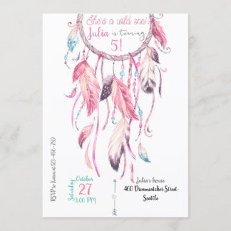 Convite Dreamcatcher Birthday Invitation