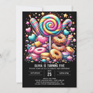 Convite Dreamet Candyland Digital Birthday