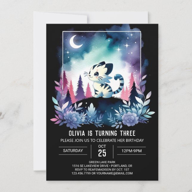 Convite Dreamgle Tiger Birthday (Frente)