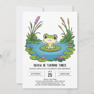 Convite Dreamical Whimsical Sapo Digital Birthday