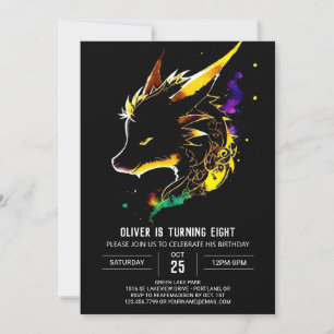 Convite Dreamland de aniversário do dragão