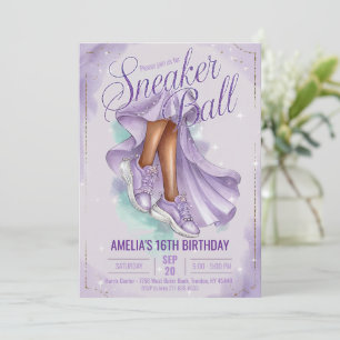 Convite DreamLavanda Sneaker Ball Birthday Feminine