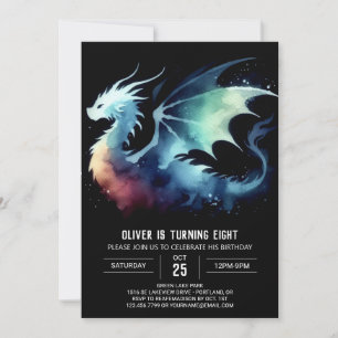 Convite Dreamon Dragon Birthday Digital