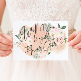 Convite Dreamoral Floral V2 Flower Girl Card