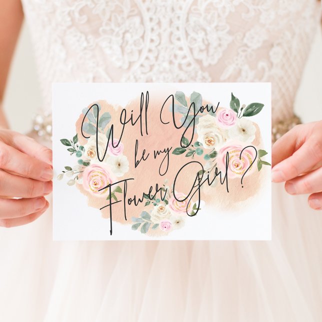 Convite Dreamoral Floral V2 Flower Girl Card (Criador carregado)