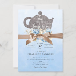 Convite Dreamy Blue Floral e Arco Bridal Tea