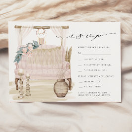 Convite Dreamy Bohemian Beach Wedding RSVP