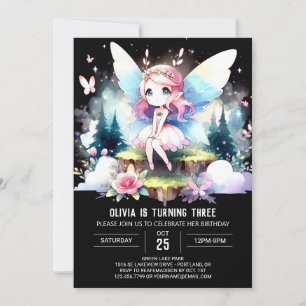 Convite Dreamy Design Fairy Birthday