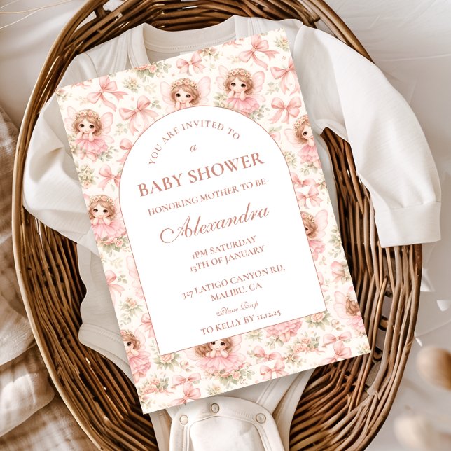 Convite Dreamy Fairy Garden Baby Shower (Criador carregado)