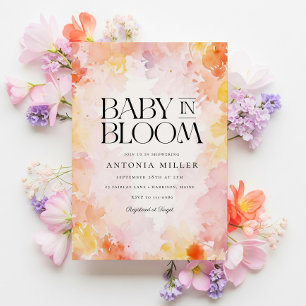 Convite Dreamy Floral Baby in Bloom Chá de fraldas