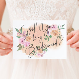 Convite Dreamy Floral Bridesmaid Card
