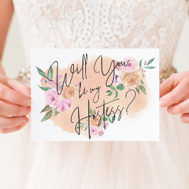 Convite Dreamy Floral Hostess Card