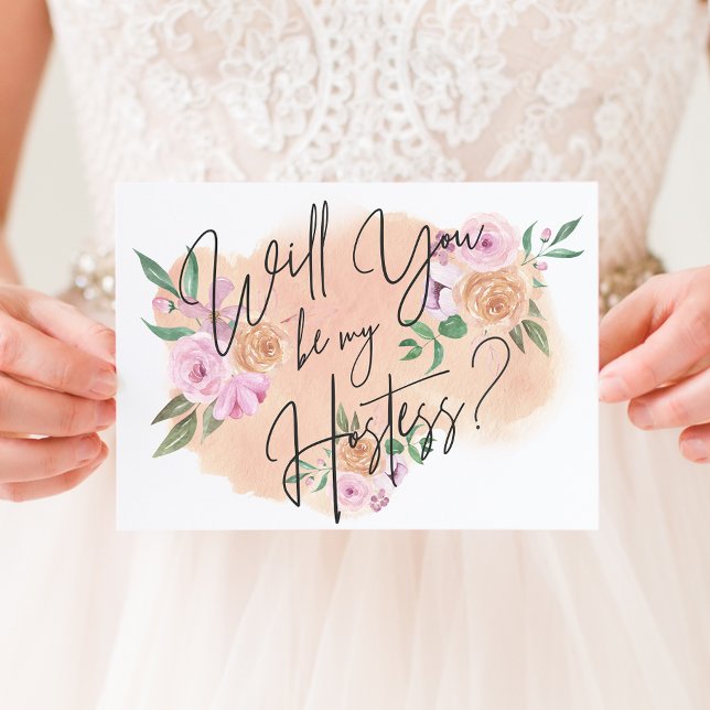 Convite Dreamy Floral Hostess Card (Criador carregado)