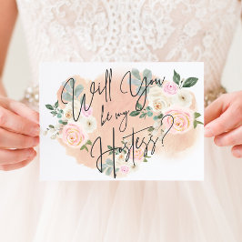 Convite Dreamy Floral V2 Hostess Card