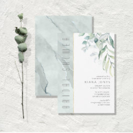 Convite Dreamy Greenery Chá de panela Green/Blue ID817