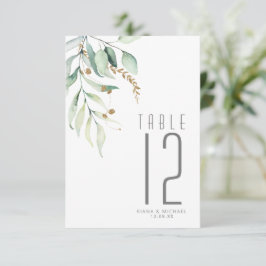 Convite Dreamy Greenery Table Number Green/Blue ID817