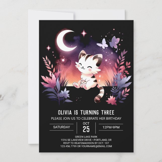 Convite Dreamy Kids Tiger Birthday (Frente)