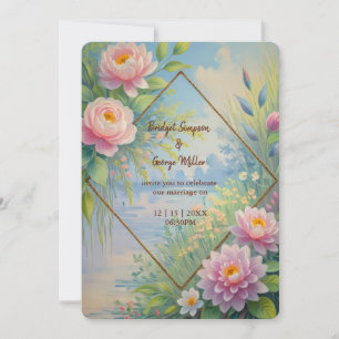 Convite Dreamy Lakeside Garden Wedding