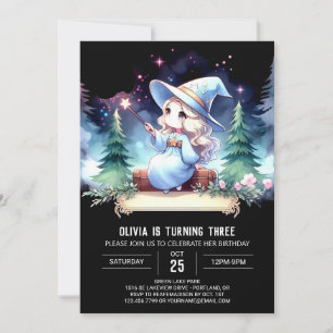 Convite Dreamy Magic Wizard Birthday