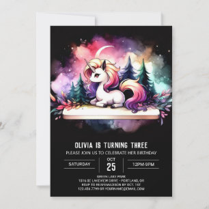 Convite Dreamy Pastel Horse Birthday