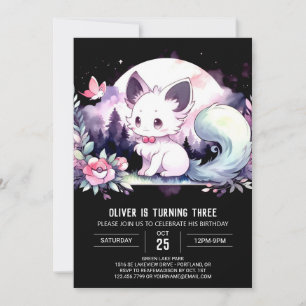 Convite Dreamy Printable Cat Birthday