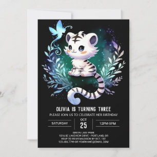 Convite Dreamy Printable Tiger Birthday