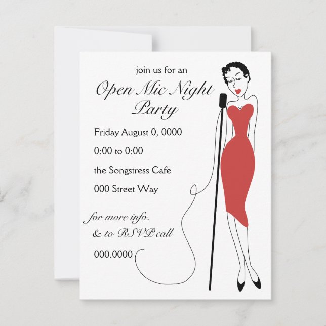 Convite Dreamy Songstress (Frente)