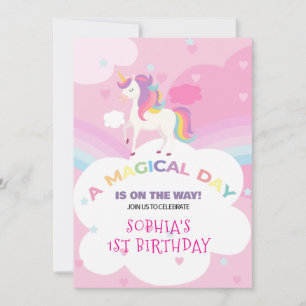 Convite Dreamy Unicorn Aniversário