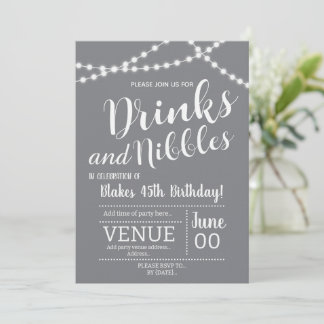 Convite Drinks and Nibbles Invitation