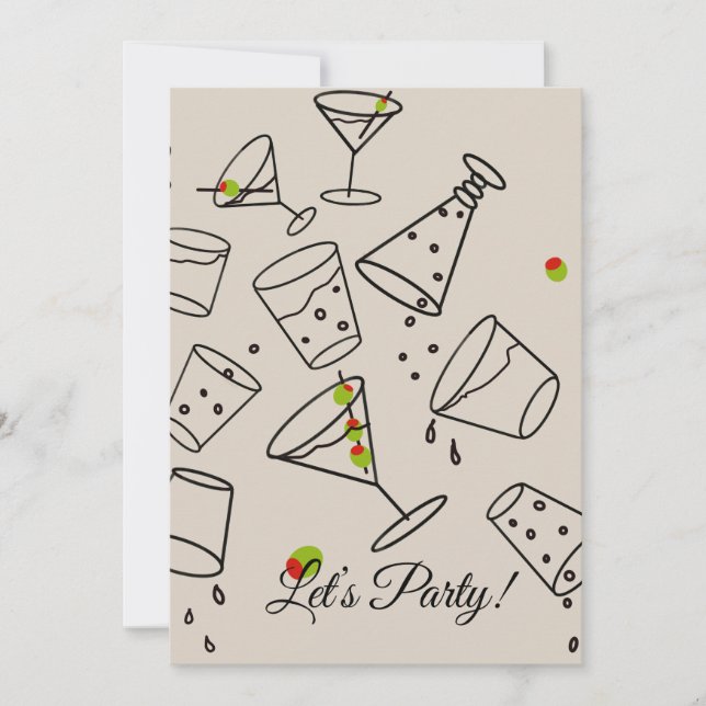 Convite Drinks Party Invitation (Frente)