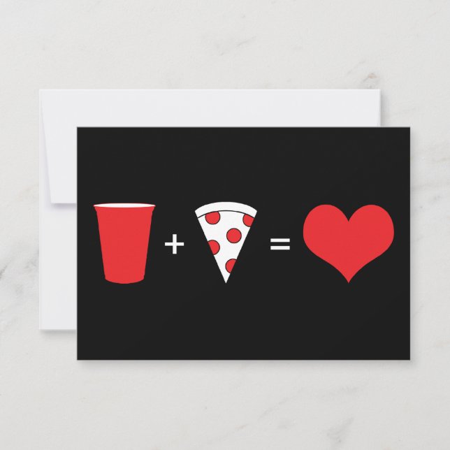 Convite drinks + pizza = love (Frente)