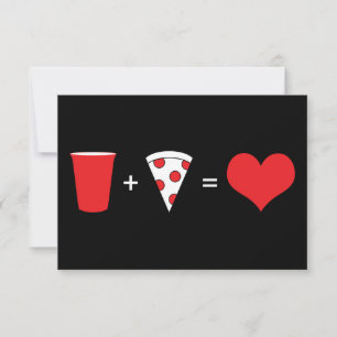 Convite drinks + pizza = love