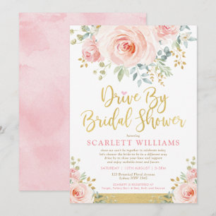 Convite Drive By Chá de panela Quarantine Wedade Parade